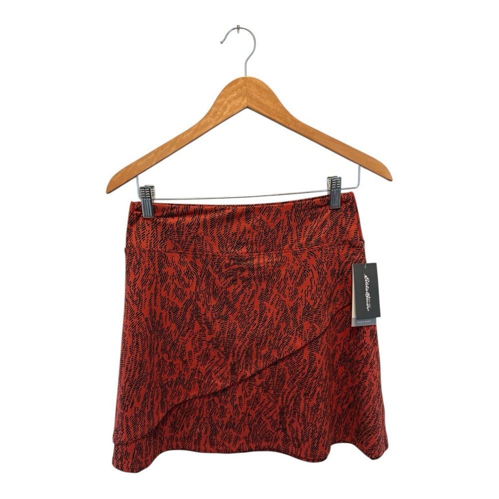 Eddie Bauer Womens Small Orange & Black Kacey Skirt Hiking